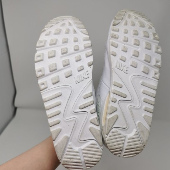 Nike Air Max 90 Premium White Athletic Sneakers - Picture 12 of 14